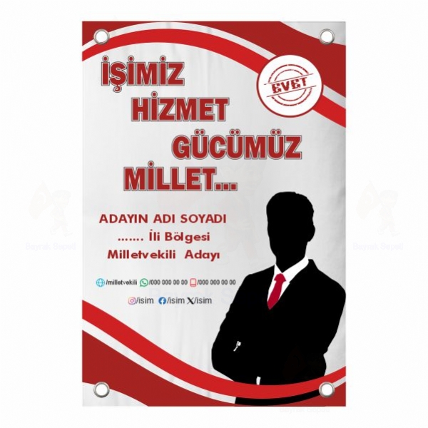 30x40 Vinil Branda Milletvekili Aday� Afi�i