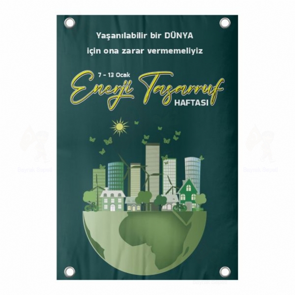 40x60 Vinil Branda Enerji Tasarruf Haftas� Afi�i