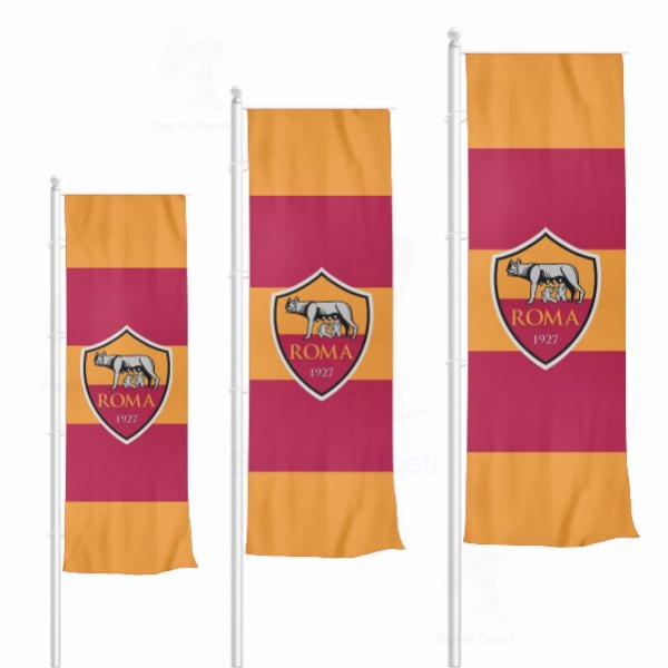AS Roma Dikey G�nder Bayraklar�