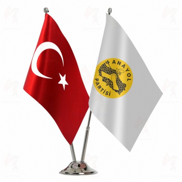 Ana Yol Partisi 2 Li Masa Bayraklar�