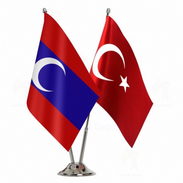 Arnavut T�rkleri 2 Li Masa Bayraklar�