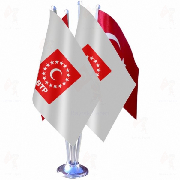 Ba��ms�z T�rkiye Partisi 4 L� Masa Bayraklar�