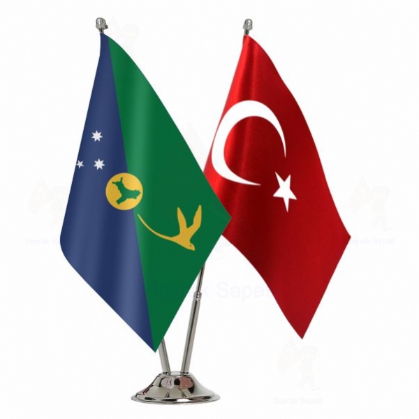Christmas Adas� 2 Li Masa Bayraklar�