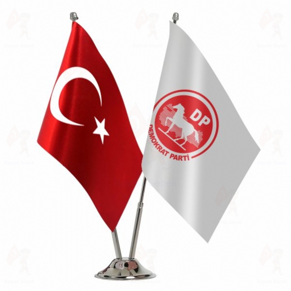 Demokrat Parti 2 Li Masa Bayraklar�