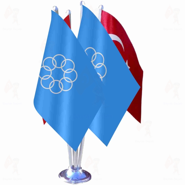 Eight Ringed 4 L� Masa Bayraklar�