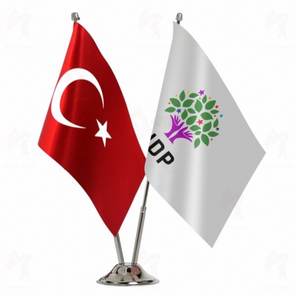 HDP Halklar�n Demokratik Partisi 2 Li Masa Bayraklar�