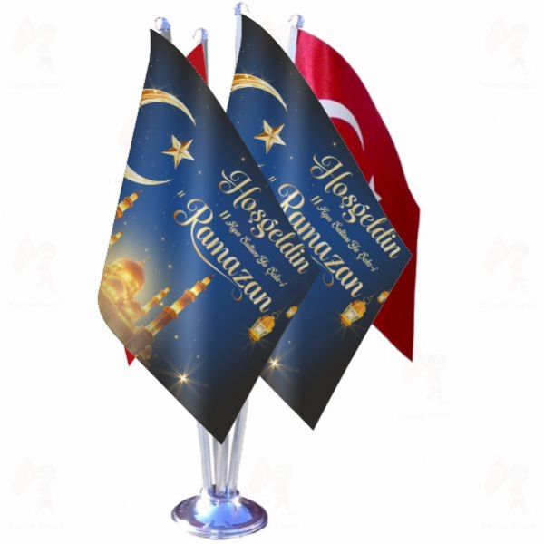 Ho�geldin 11 Ay�n Sultan� Ya �ehri Ramazan 4 L� Masa Bayraklar�