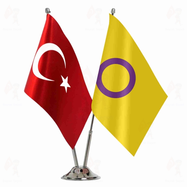 Intersex Pride 2 Li Masa Bayraklar�