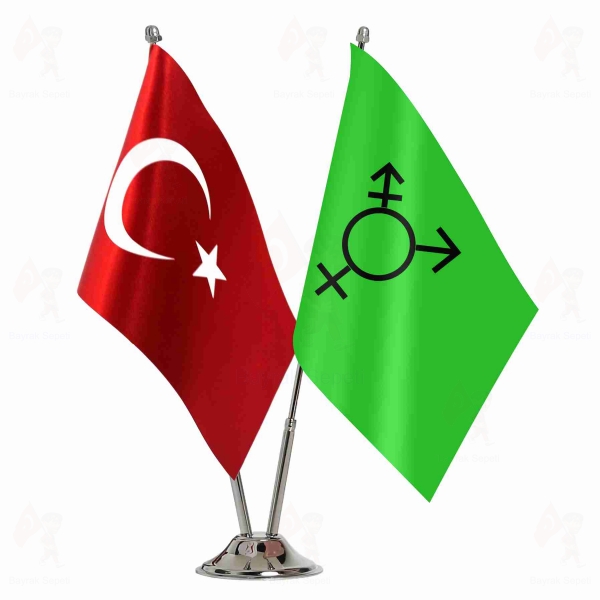 Israeli Transgender 2 Li Masa Bayraklar�
