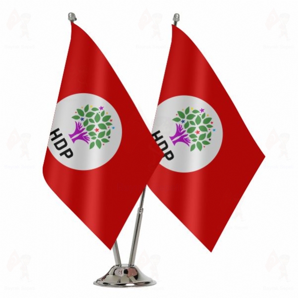 K�rm�z� HDP Halklar�n Demokratik Partisi 2 li Masa Bayra��