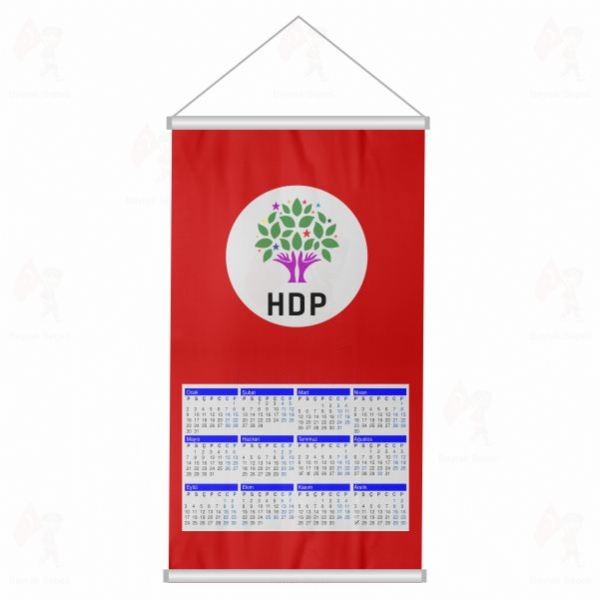K�rm�z� HDP Halklar�n Demokratik Partisi Promosyon Bez Takvim