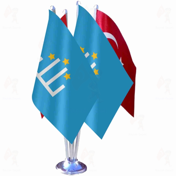 Kumuk Turks 4 L� Masa Bayraklar�