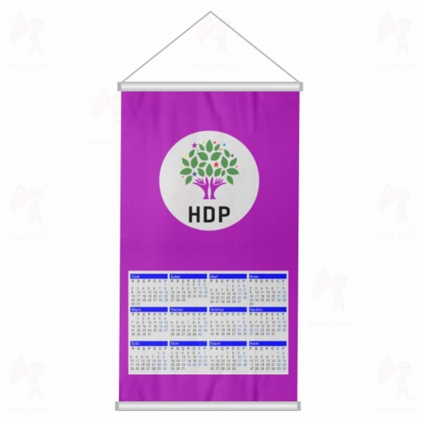 Mor HDP Halklar�n Demokratik Partisi Promosyon Bez Takvim