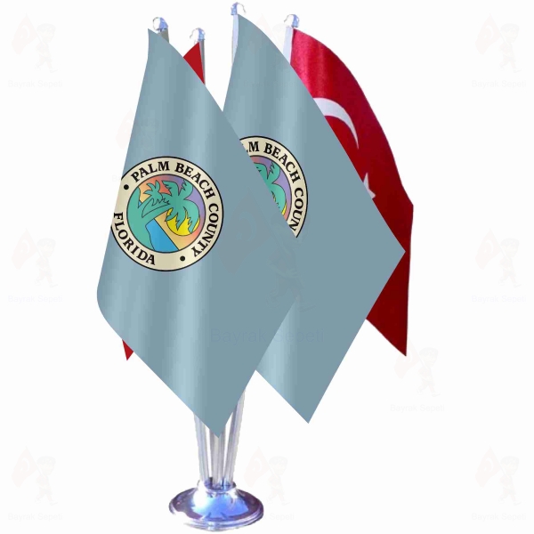 Palm Beach Count Florida 4 L� Masa Bayraklar�