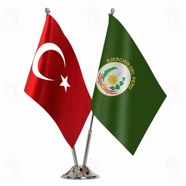 Peruvian Army 2 Li Masa Bayraklar�