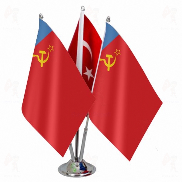Rusya Sovyet Federatif 3 L� Masa Bayraklar�