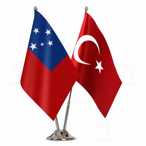 Samoa 2 Li Masa Bayraklar�