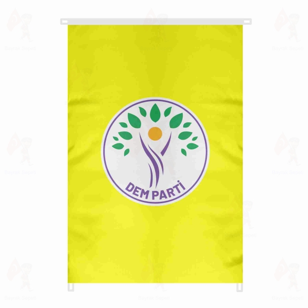 Sar� Halklar�n E�itlik ve Demokrasi Partisi Bina Cephesi Bayraklar�