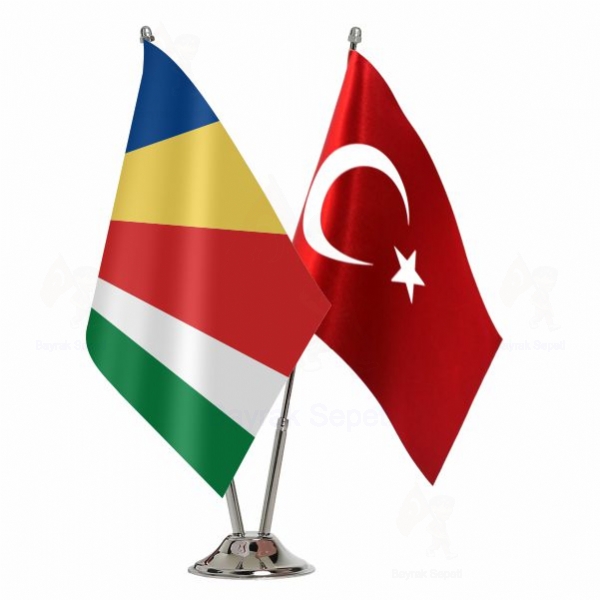 Sey�eller 2 Li Masa Bayraklar�