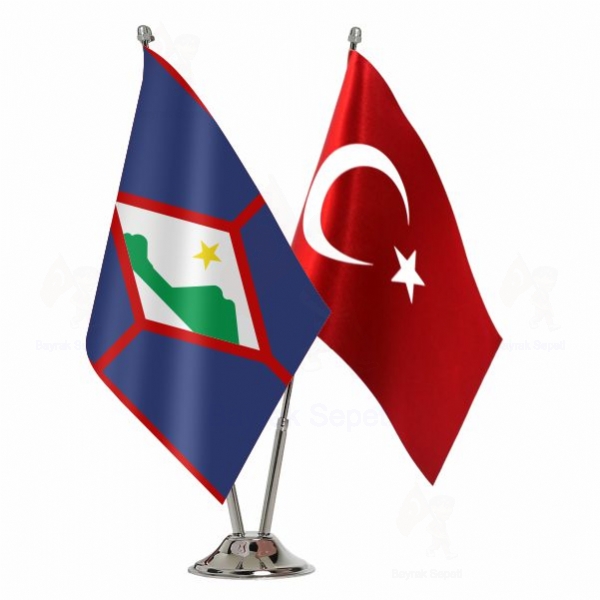 Sint Eustatius 2 Li Masa Bayraklar�