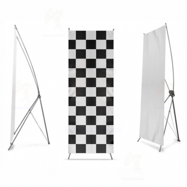 Siyah Beyaz Finish X Banner Bask�