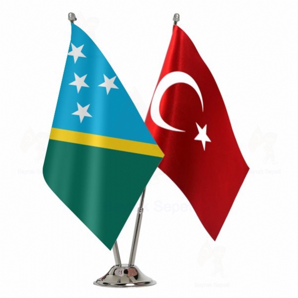 Solomon Adalar� 2 Li Masa Bayraklar�