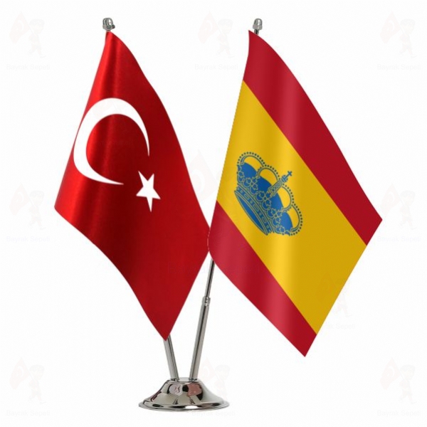 Spanish 2 Li Masa Bayraklar�