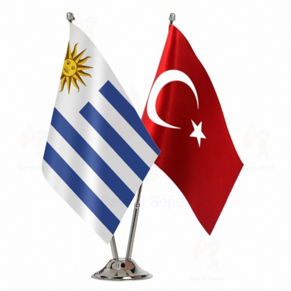 Uruguay 2 Li Masa Bayraklar�