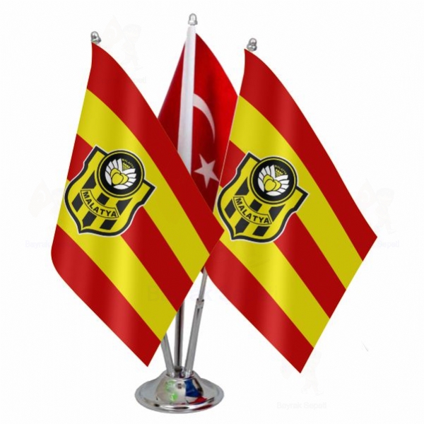 Yeni Malatyaspor K�rm�z� 3 L� Masa Bayraklar�