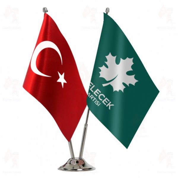 Ye�il Gelecek Partisi 2 Li Masa Bayraklar�