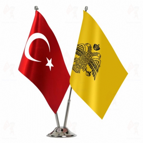 Yunan Ortodox Kilisesi 2 Li Masa Bayraklar�