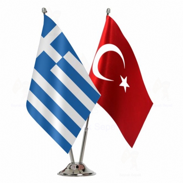 Yunanistan 2 Li Masa Bayraklar�